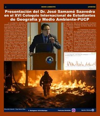 Presentación del Dr. José Antonio Samamé Saavedra en el XVI Coloquio Internacional de Estudiantes de Geografía y Medio Ambiente - PUCP